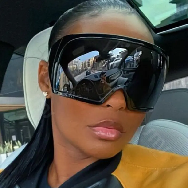 Kedun Oversized Sunglasses Futuristic Tech Protective Punk - Image 6
