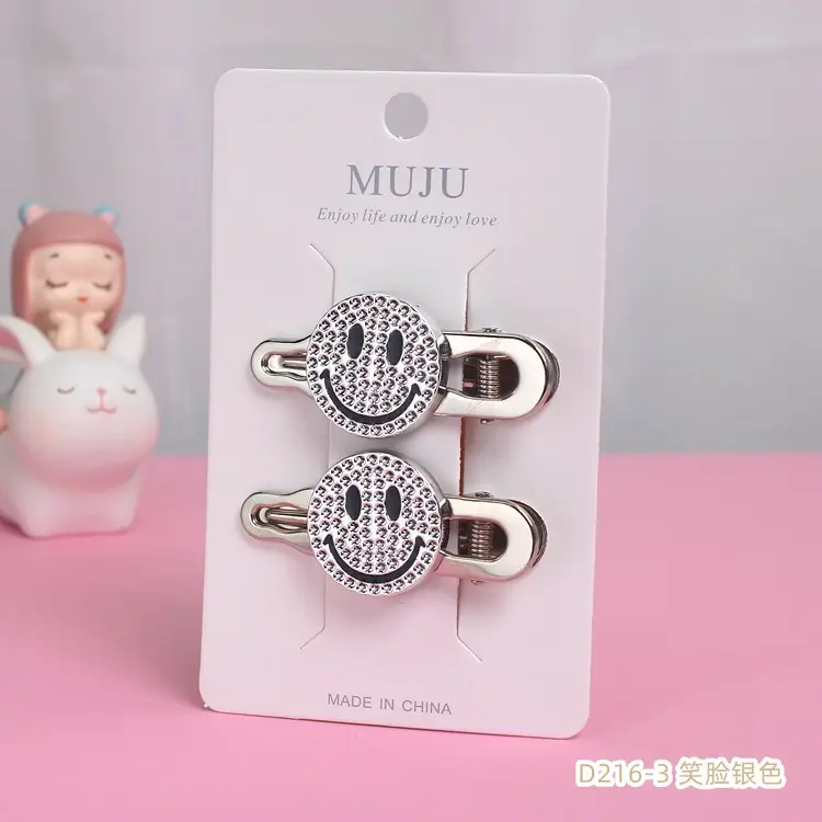 MUJU Heart Shaped Hairpins 2 Pcs Metal Clip - Image 3