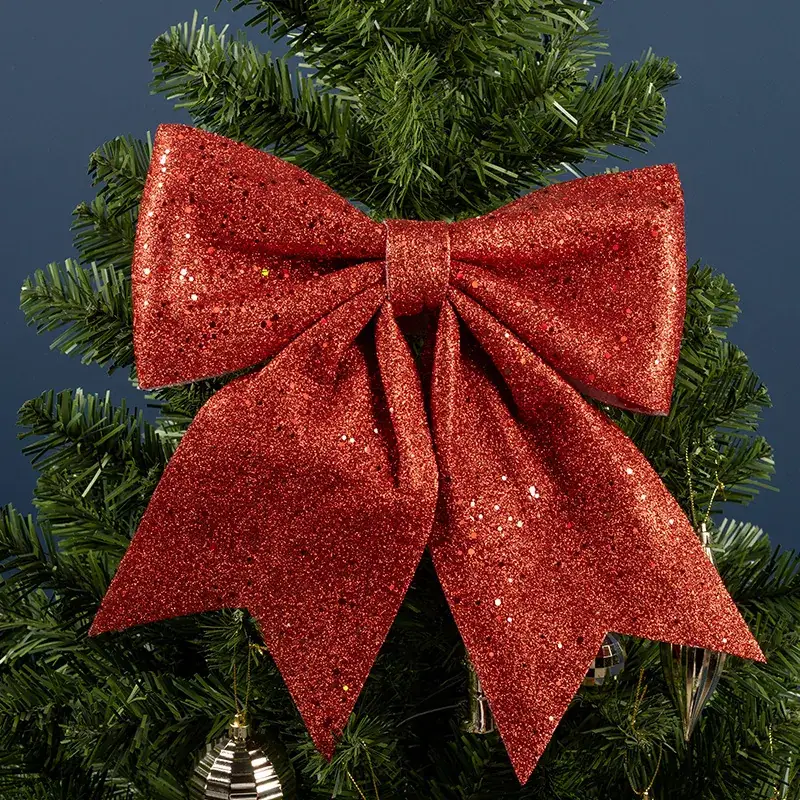 Christmas Bow Large Gold Pearl Cotton Decorative Tie