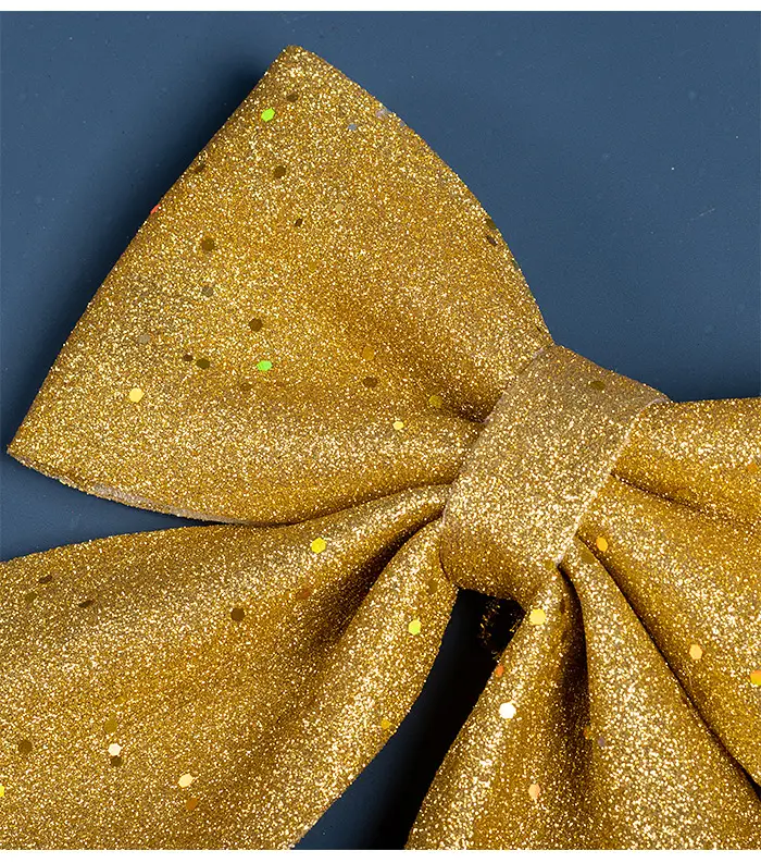 Christmas Bow Large Gold Pearl Cotton Decorative Tie — feature 5