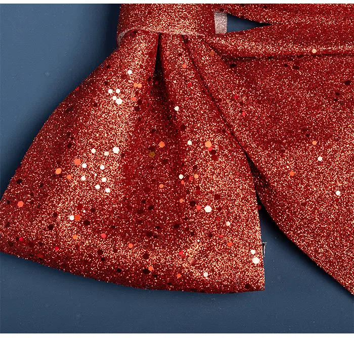 Christmas Bow Large Gold Pearl Cotton Decorative Tie — feature 6