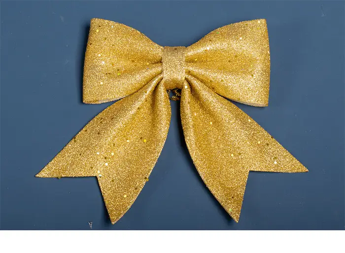 Christmas Bow Large Gold Pearl Cotton Decorative Tie — feature 7