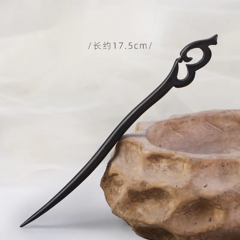 Antique Black Sandalwood Hairpin 18cm - Image 102