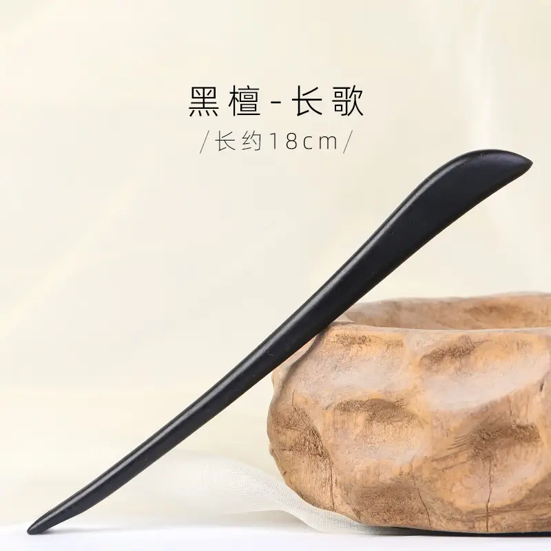 Antique Black Sandalwood Hairpin 18cm - Image 4