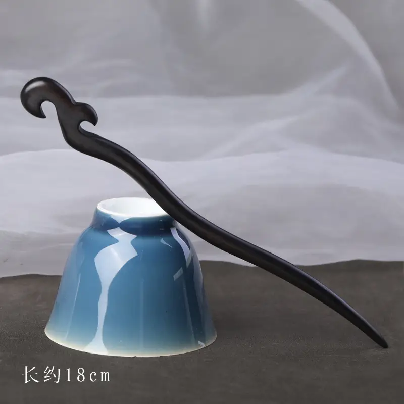 Antique Black Sandalwood Hairpin 18cm - Image 45