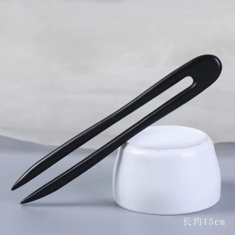 Antique Black Sandalwood Hairpin 18cm - Image 66