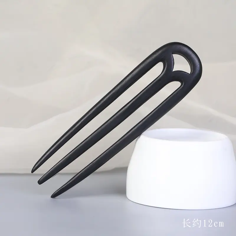 Antique Black Sandalwood Hairpin 18cm - Image 70