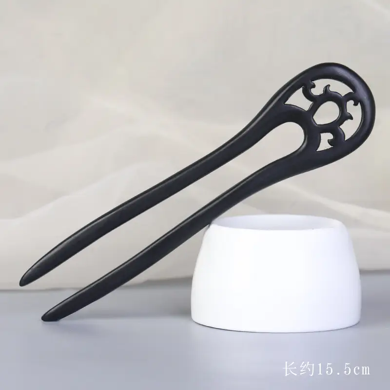 Antique Black Sandalwood Hairpin 18cm - Image 74