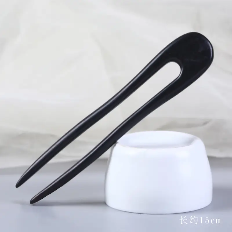 Antique Black Sandalwood Hairpin 18cm - Image 76