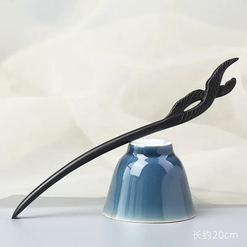 Antique Black Sandalwood Hairpin 18cm - Image 89