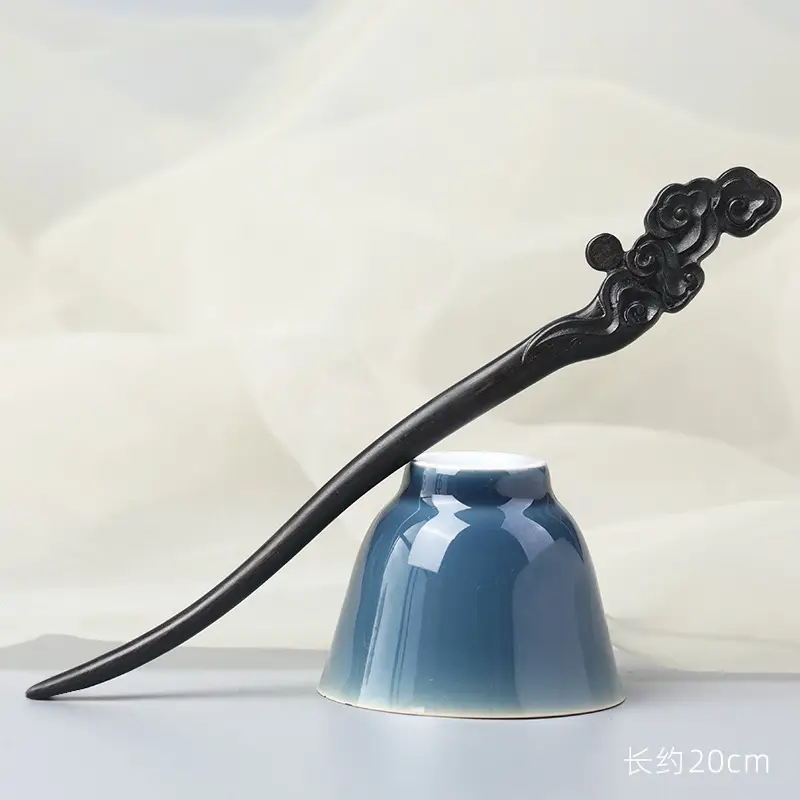 Antique Black Sandalwood Hairpin 18cm - Image 90
