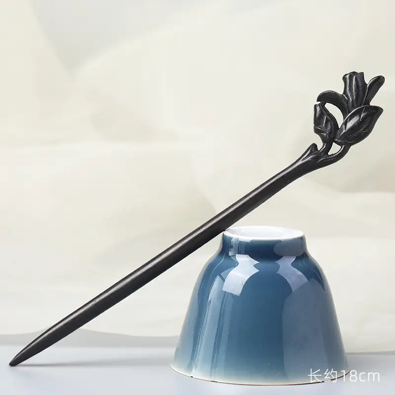 Antique Black Sandalwood Hairpin 18cm - Image 92