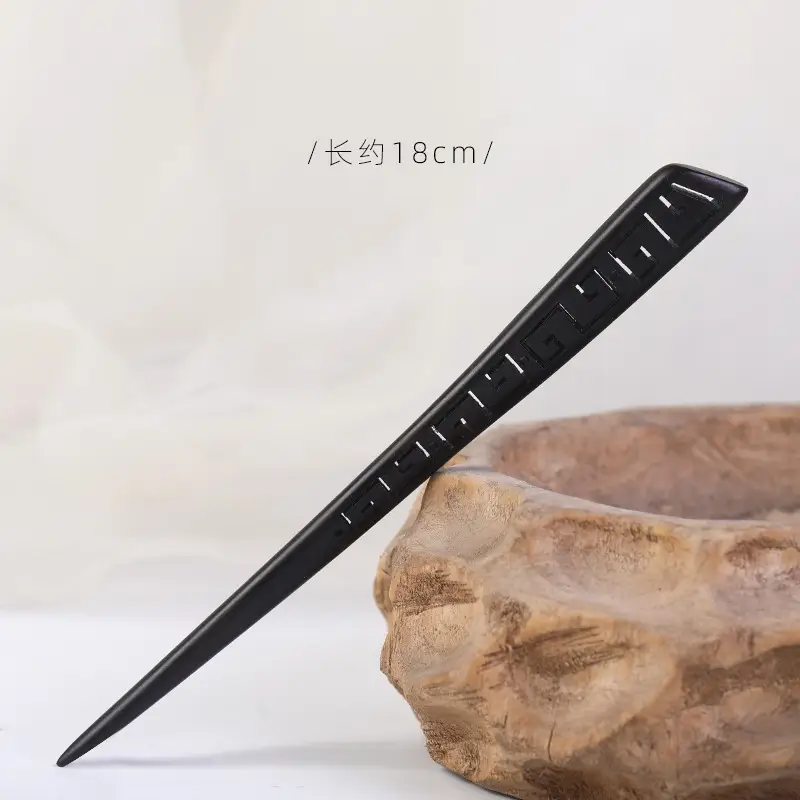 Antique Black Sandalwood Hairpin 18cm - Image 93