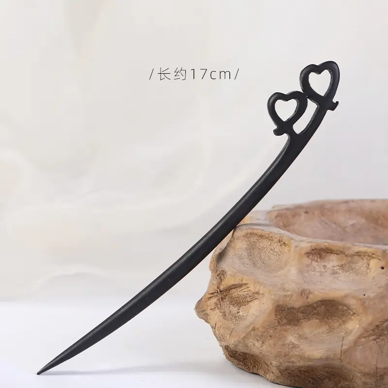 Antique Black Sandalwood Hairpin 18cm - Image 96