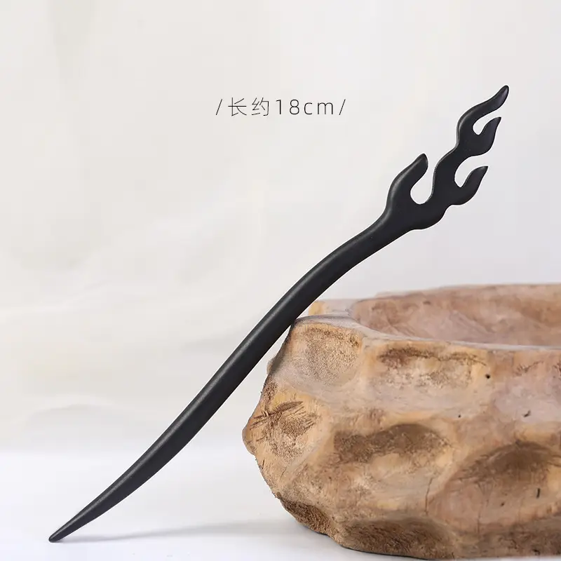 Antique Black Sandalwood Hairpin 18cm - Image 97