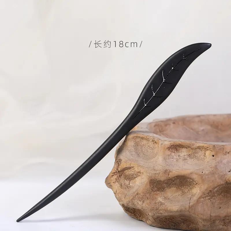 Antique Black Sandalwood Hairpin 18cm - Image 98