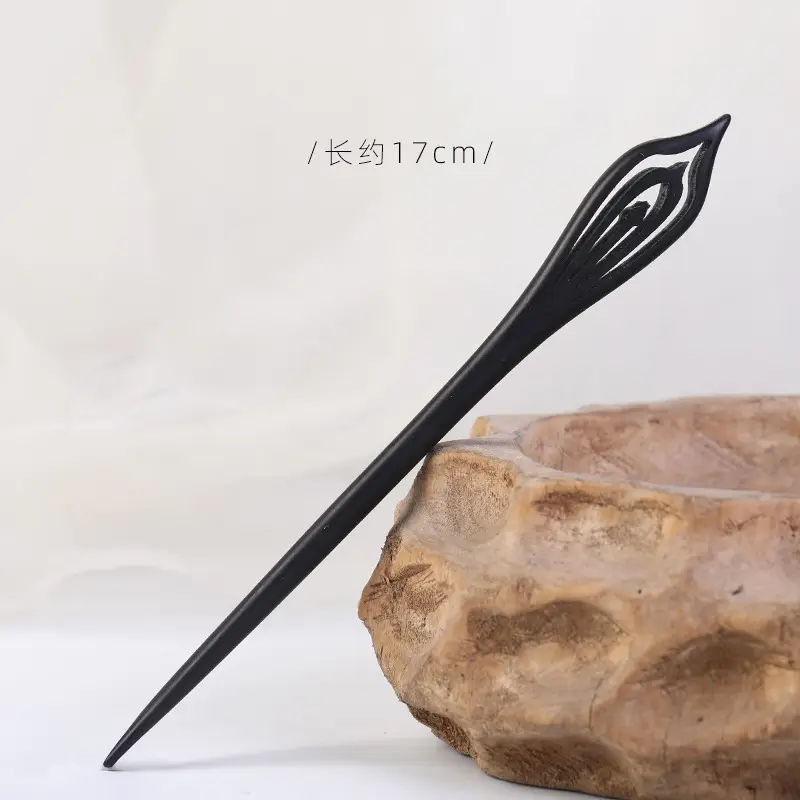 Antique Black Sandalwood Hairpin 18cm - Image 99