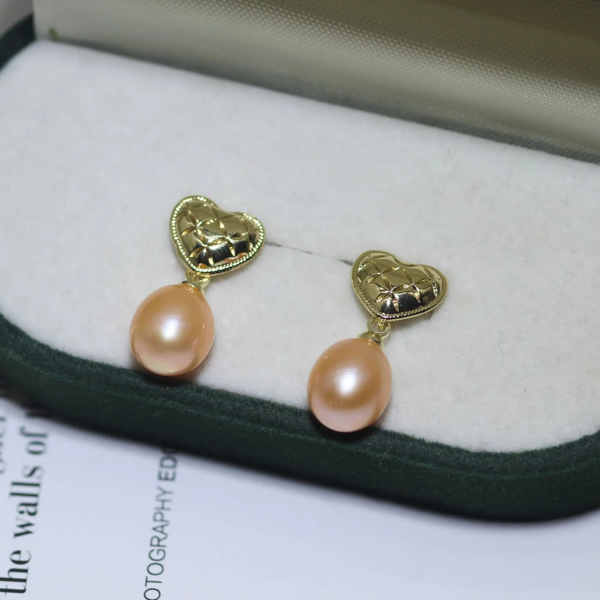 925 Silver Heart Pearl Earrings Vintage Love Style — feature 13
