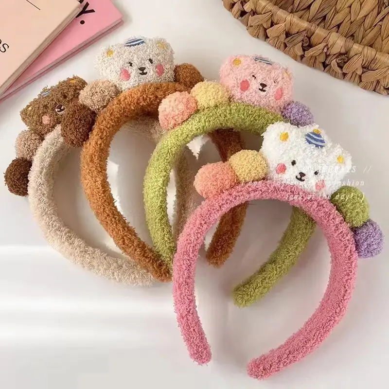 Autumn Little Bear Bun Hairband with Bear Ears
