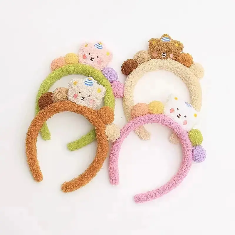 Autumn Little Bear Bun Hairband with Bear Ears