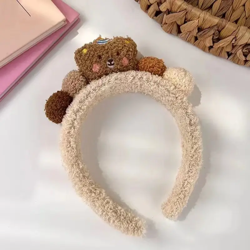 Autumn Little Bear Bun Hairband with Bear Ears