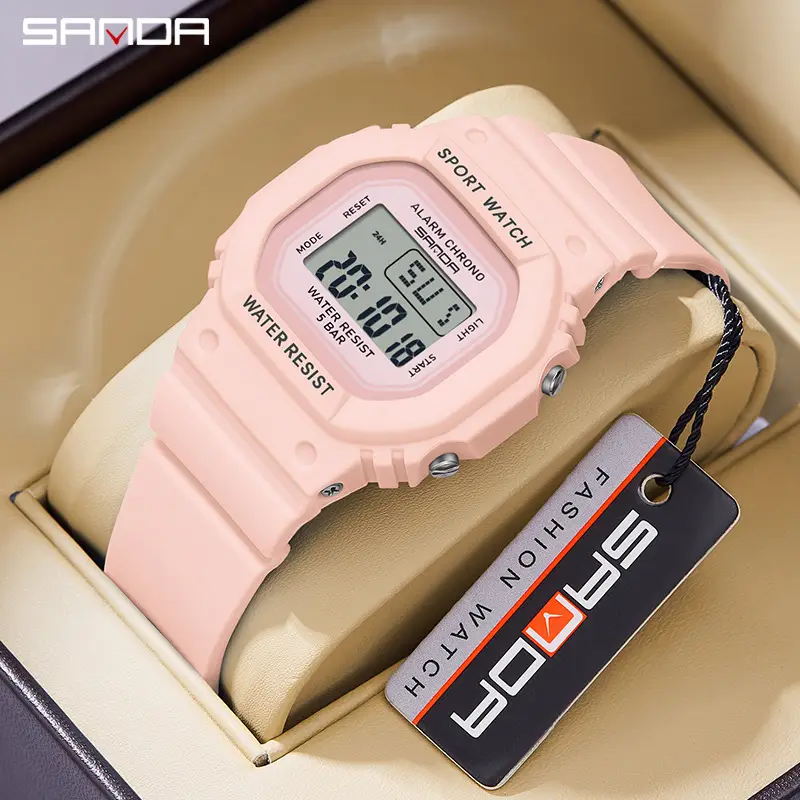 Sanda Cross-Border Luminous Sports Watch Purple Green - Image 9