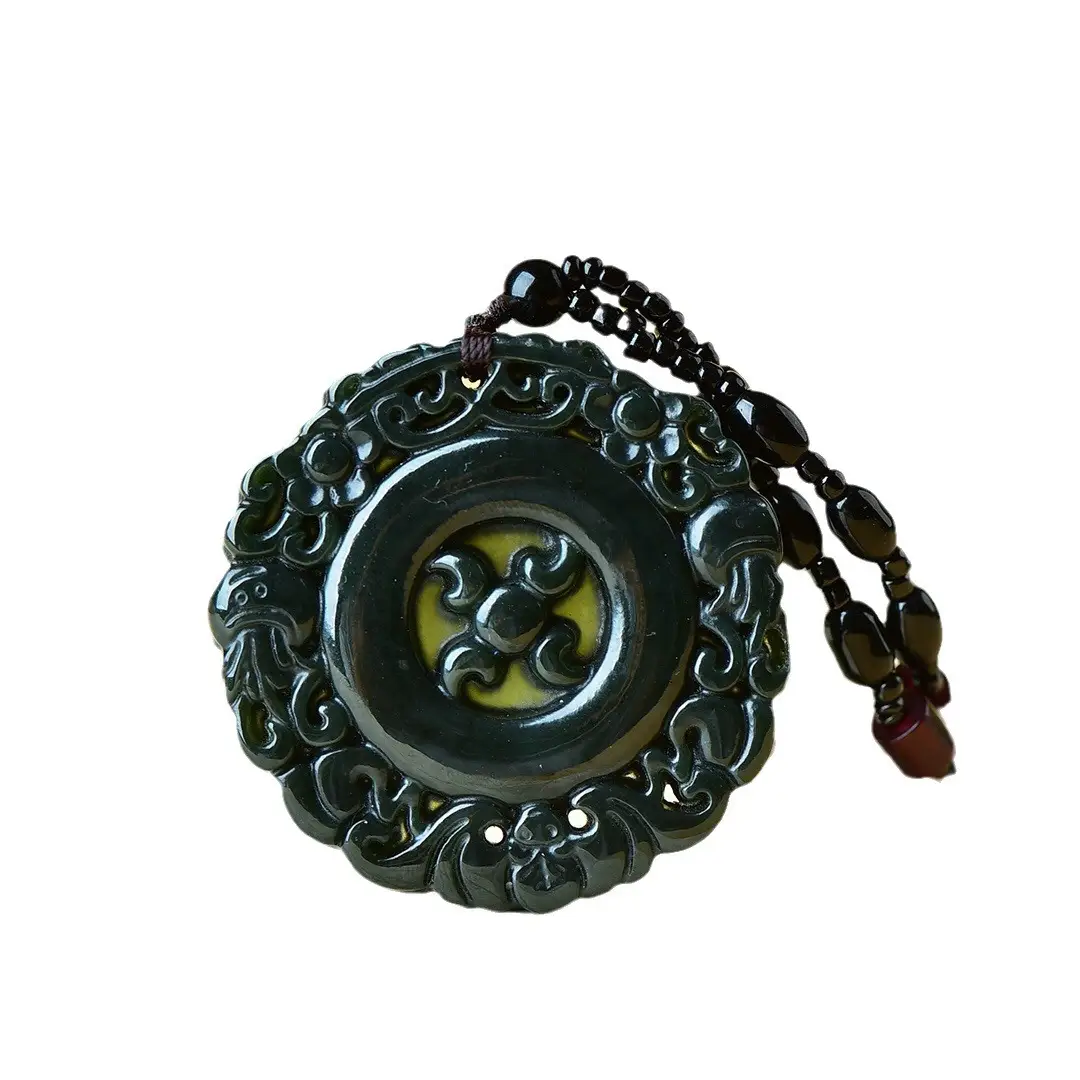 Hetian Jade Pendant "Time to Run" Black - Image 5