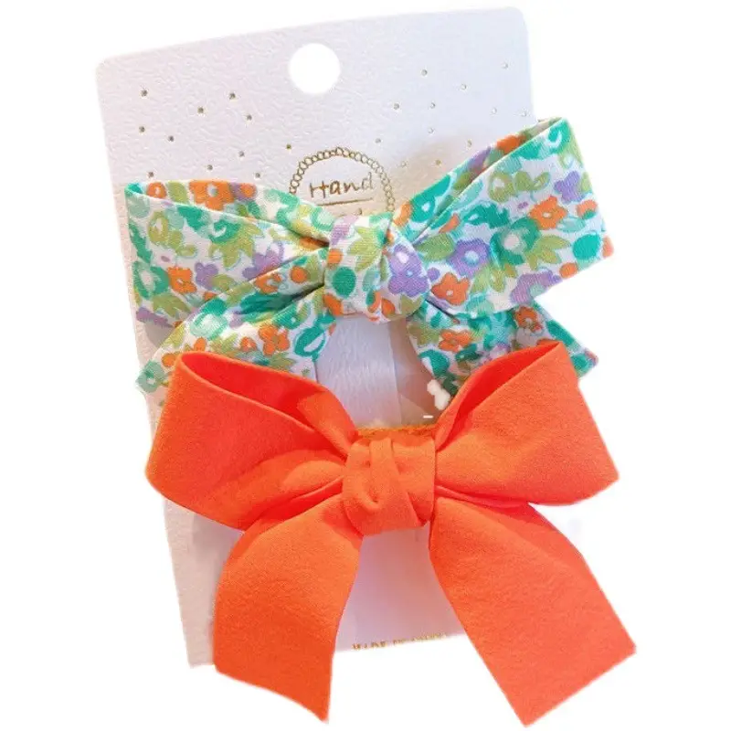 Children's Floral Bow Hairpins for Girls - Image 11