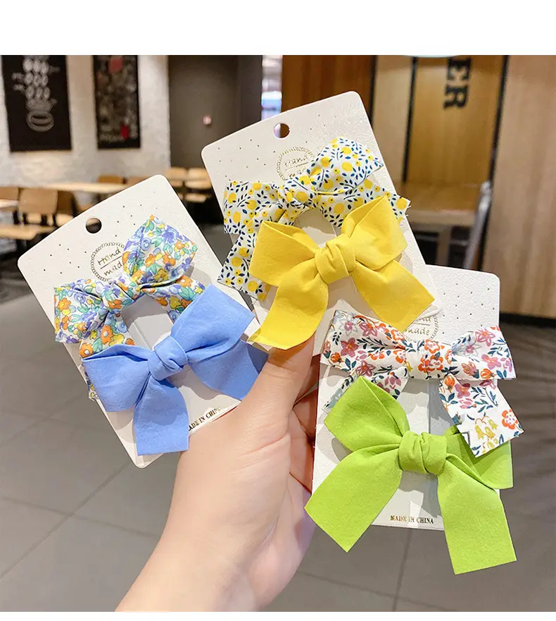 Children's Floral Bow Hairpins for Girls — feature 2