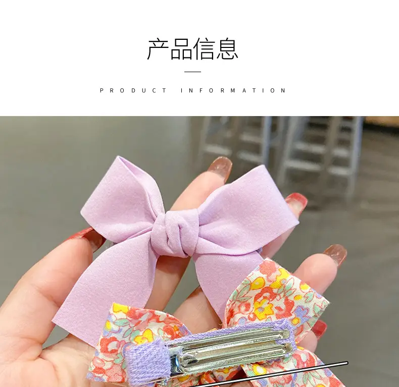 Children's Floral Bow Hairpins for Girls — feature 4
