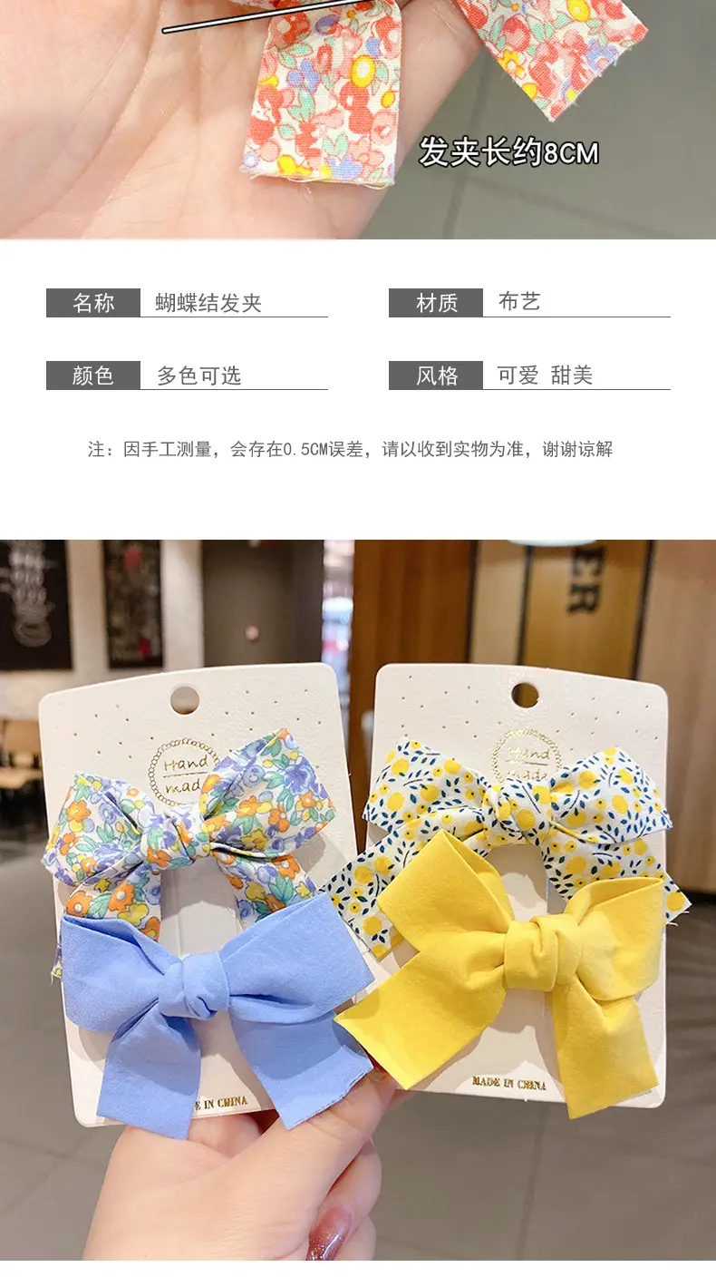 Children's Floral Bow Hairpins for Girls — feature 5