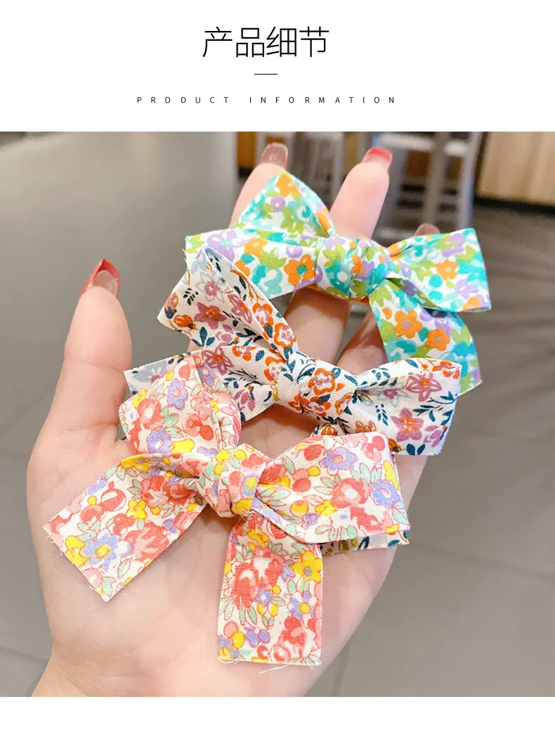 Children's Floral Bow Hairpins for Girls — feature 6