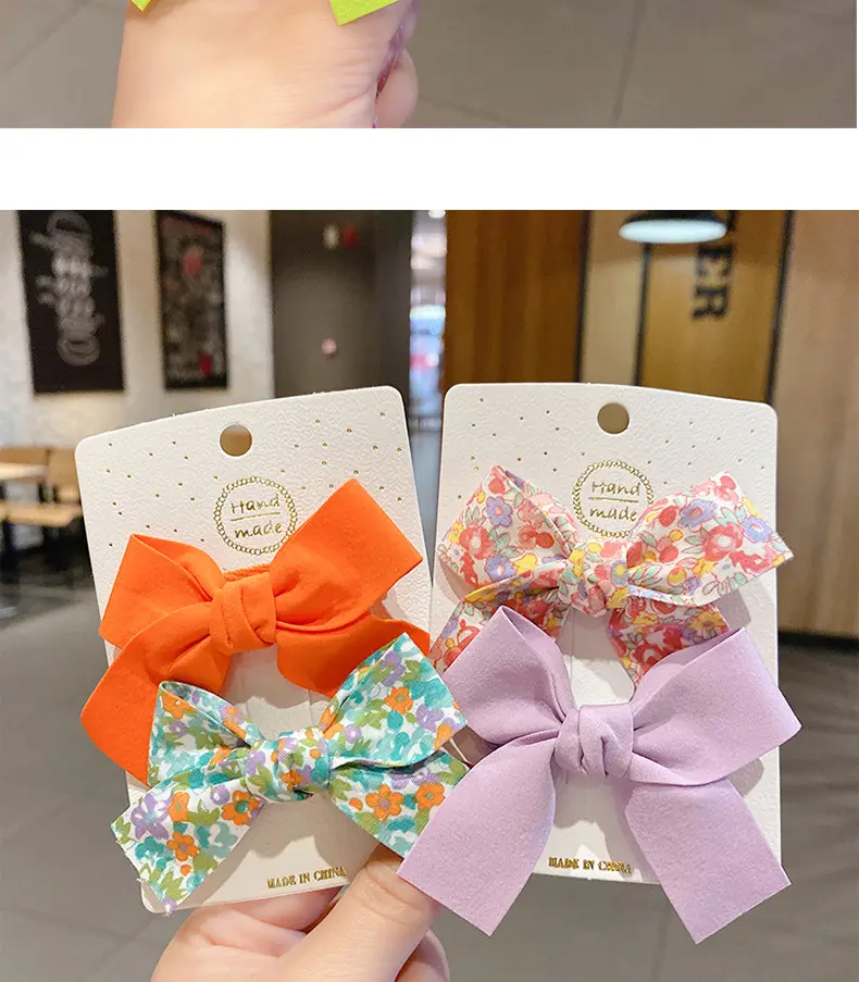 Children's Floral Bow Hairpins for Girls — feature 8