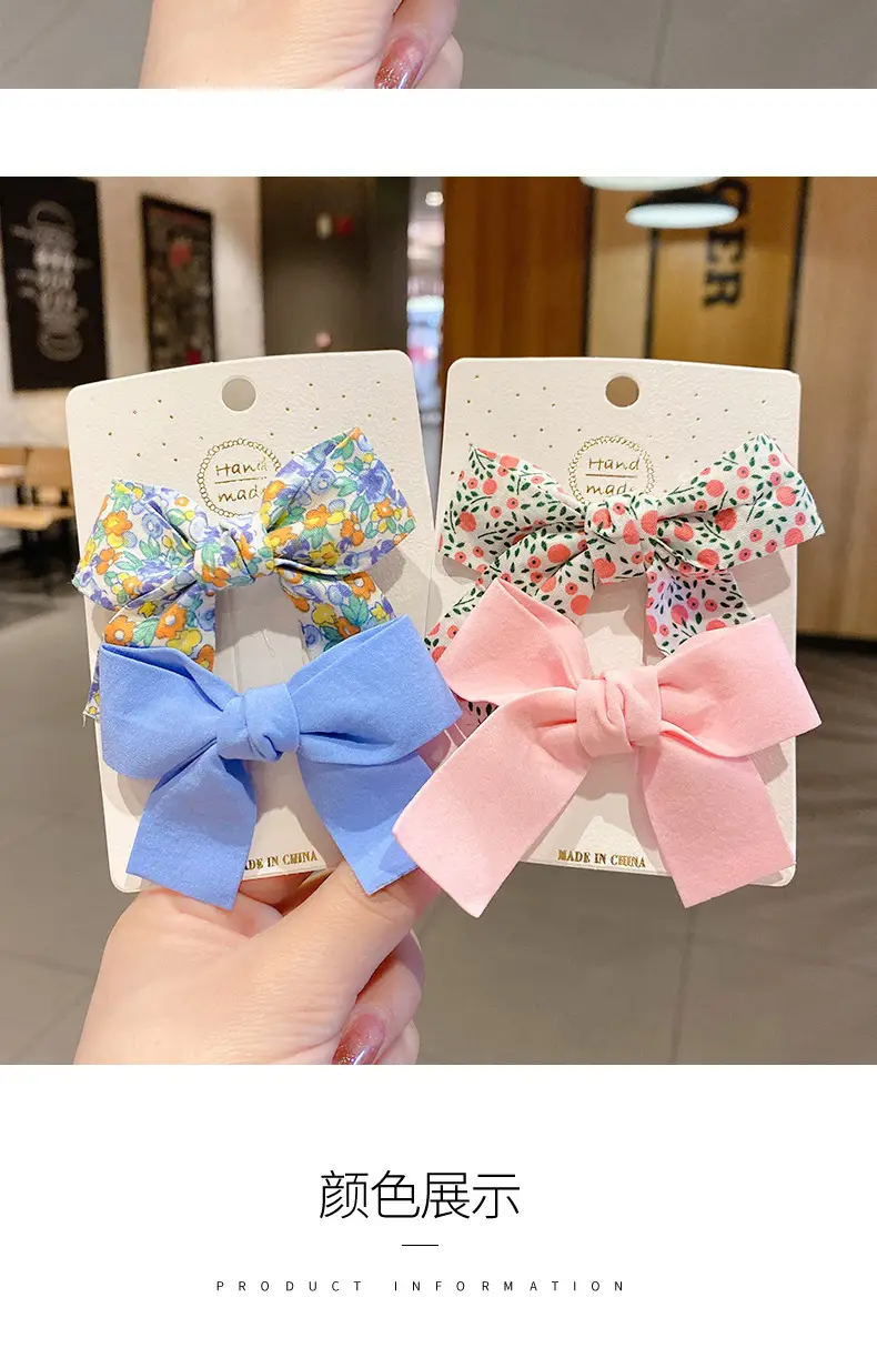 Children's Floral Bow Hairpins for Girls — feature 9