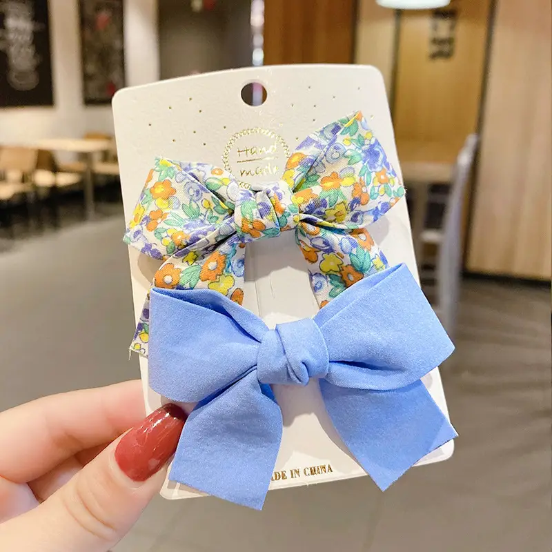 Children's Floral Bow Hairpins for Girls - Image 4