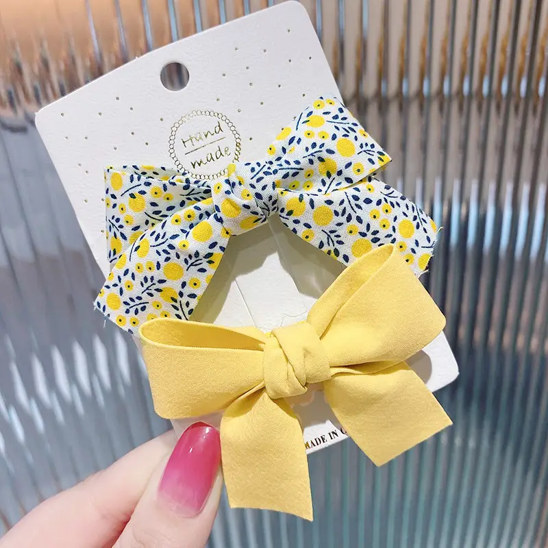 Children's Floral Bow Hairpins for Girls - Image 5