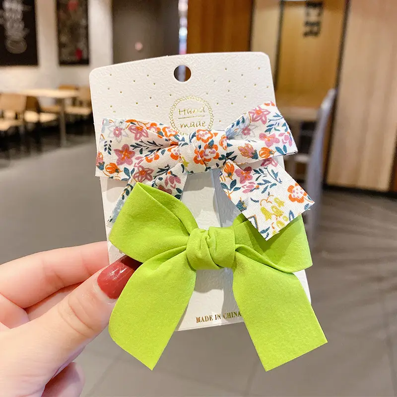 Children's Floral Bow Hairpins for Girls - Image 6