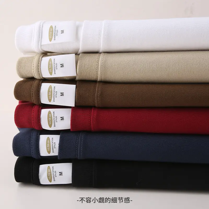 New Heavy Cotton T-Shirt Solid Colors Loose Fit - Image 7
