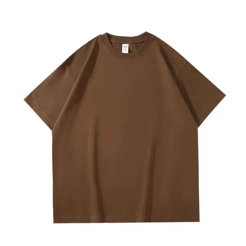 New Heavy Cotton T-Shirt Solid Colors Loose Fit - Image 5