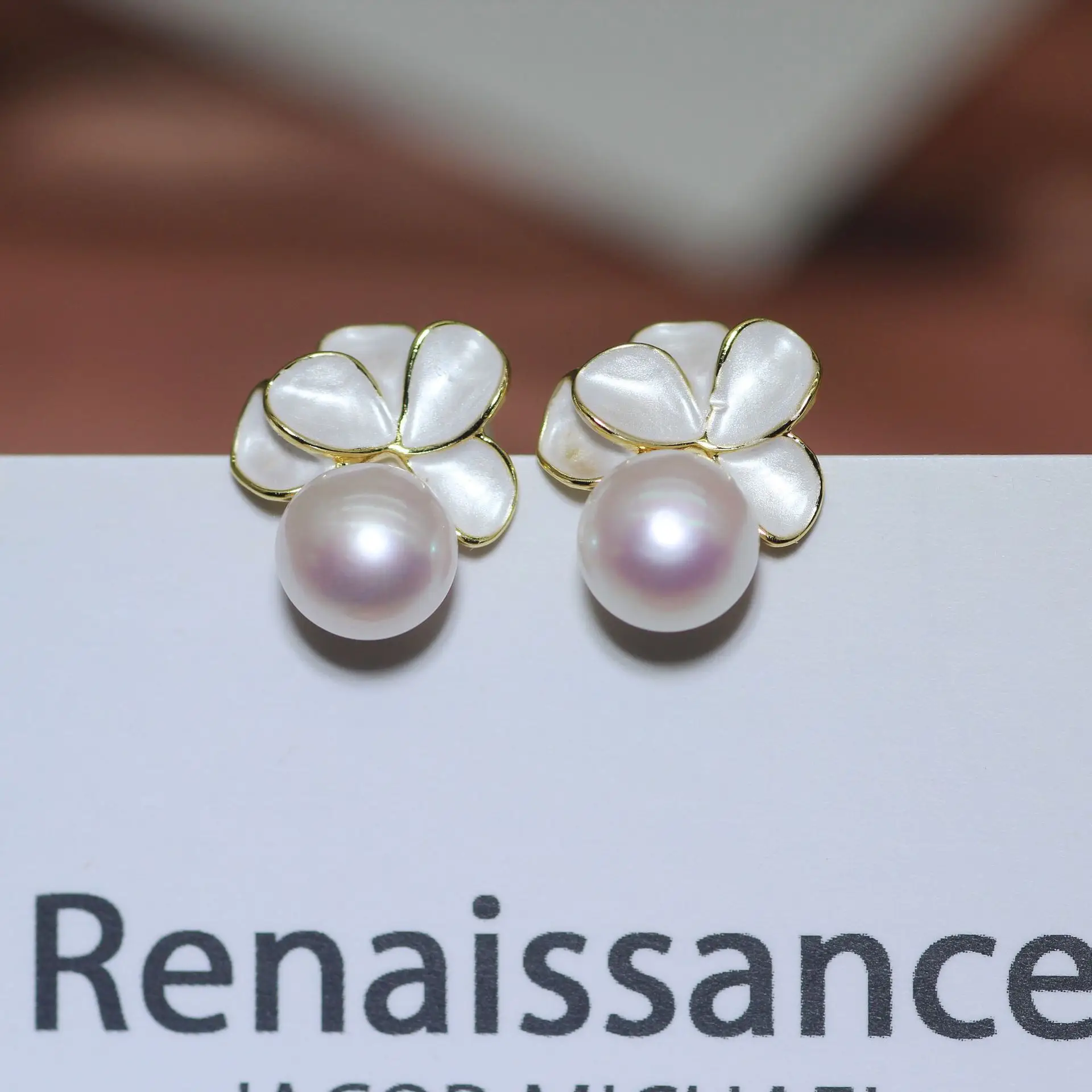 Silver Flower Pearl Earrings 2024 New Fashion — feature 5