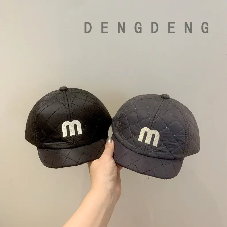 Baby Warm Quilted Cap with M Logo Autumn Winter — feature 5