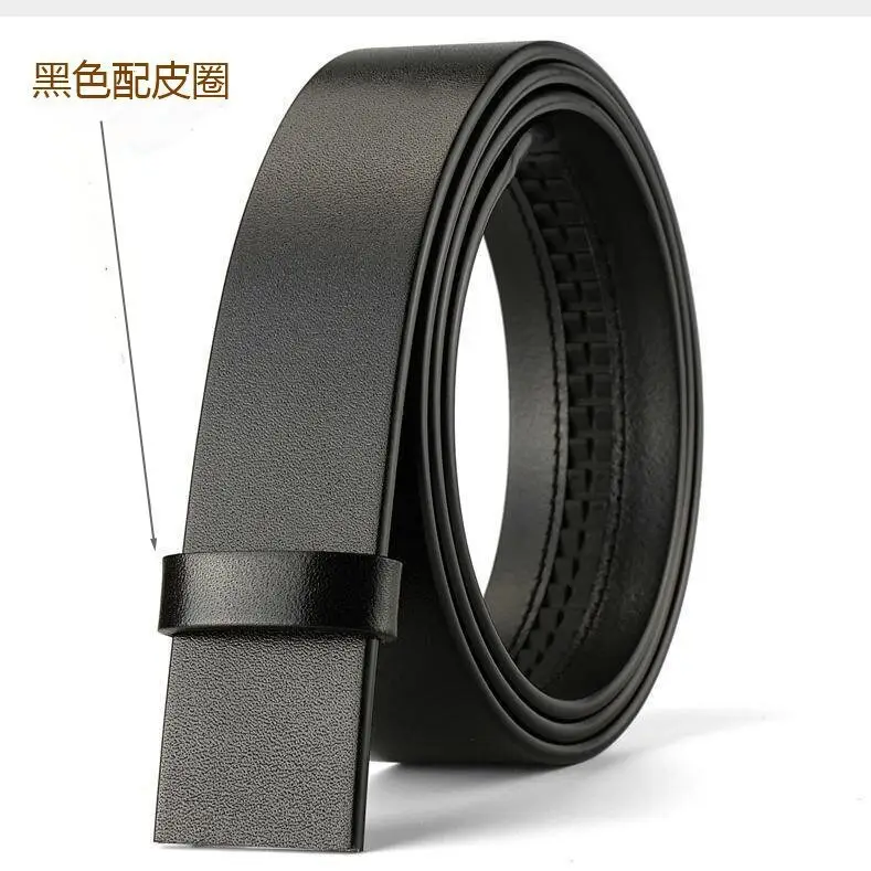Black Vintage Leather Belt with Buckle - Image 3