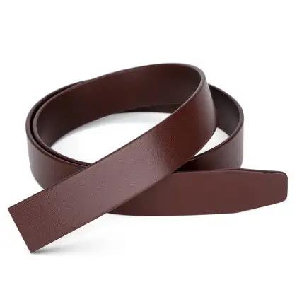 Black Vintage Leather Belt with Buckle — feature 20