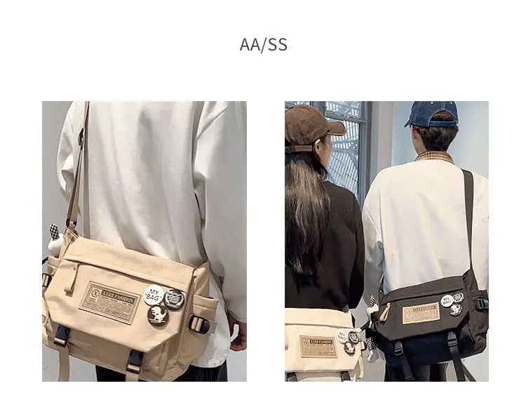 Maroon Canvas Messenger Bag for Boys Students School Bag — feature 3