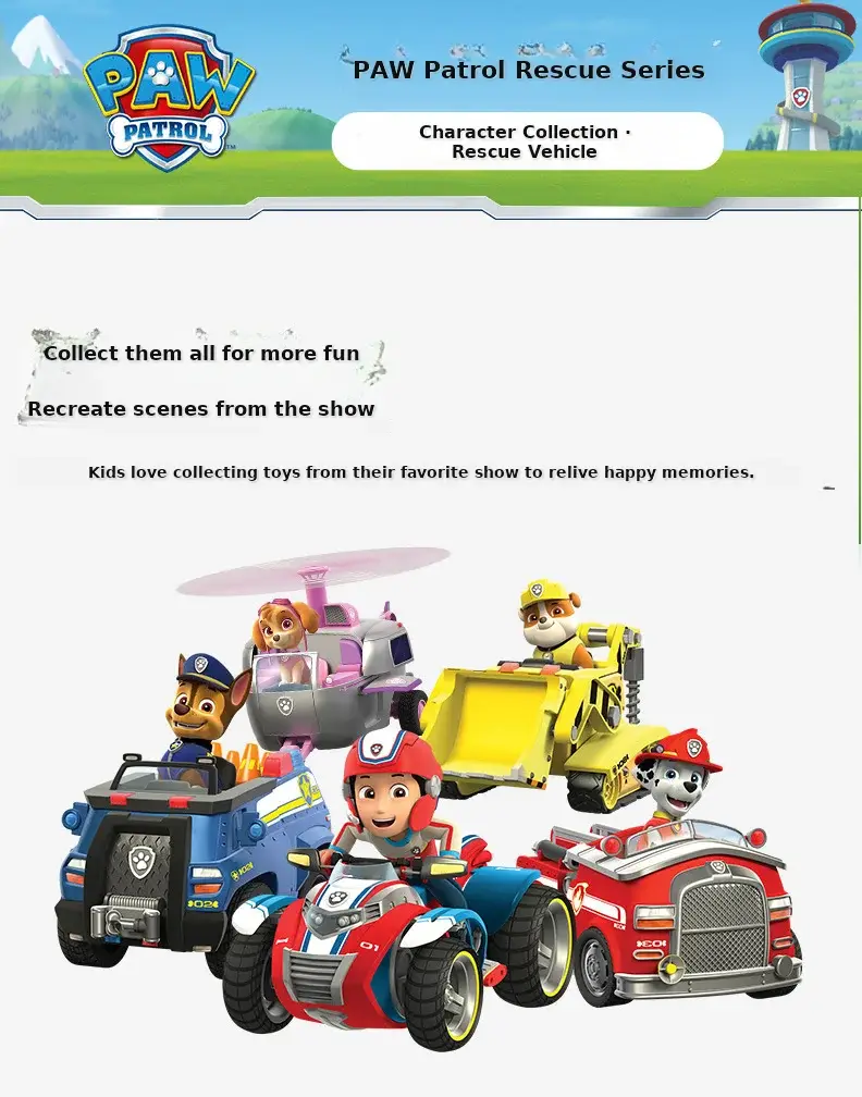 Paw Patrol Rescue Car Set for Kids 16775 — feature 1