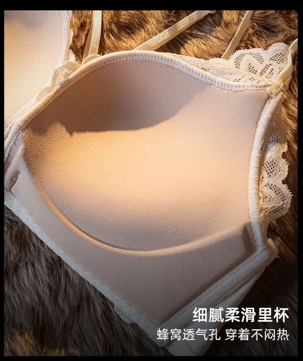Leopard Print Front Button Beautiful Back Small Breast Push-Up No Wire Bra Breast Reduction Lace Seamless Sexy Sexy Intimates for Women — feature 14
