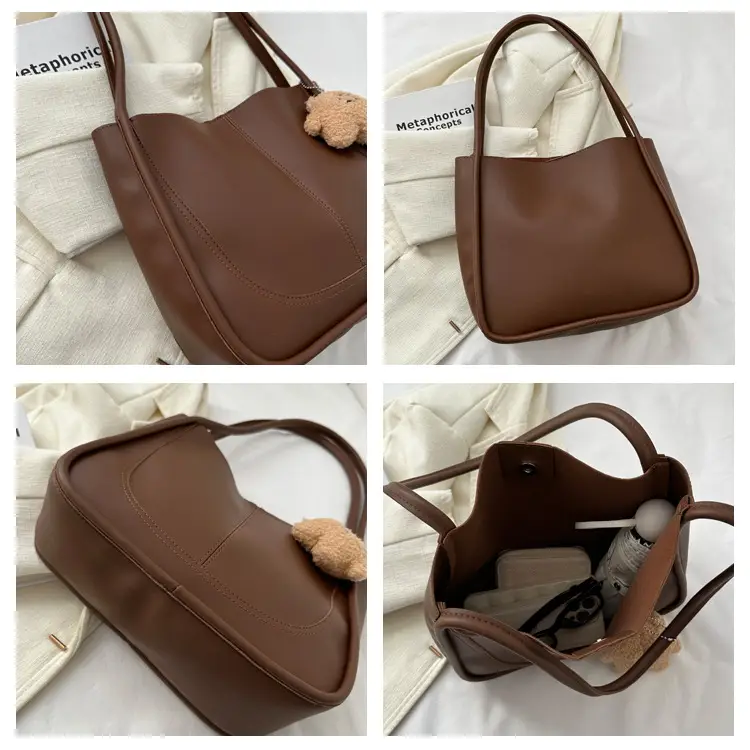 Retro Textured Shoulder Bag Women 2023 Winter Fall — feature 7