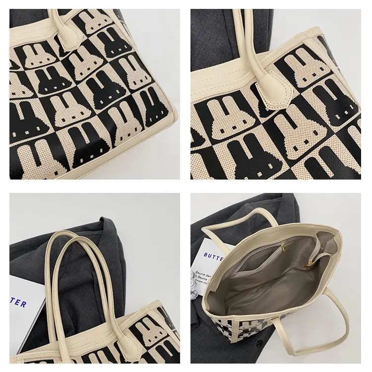 Women's Canvas Bottle Print Shoulder Bag Large Capacity — feature 11