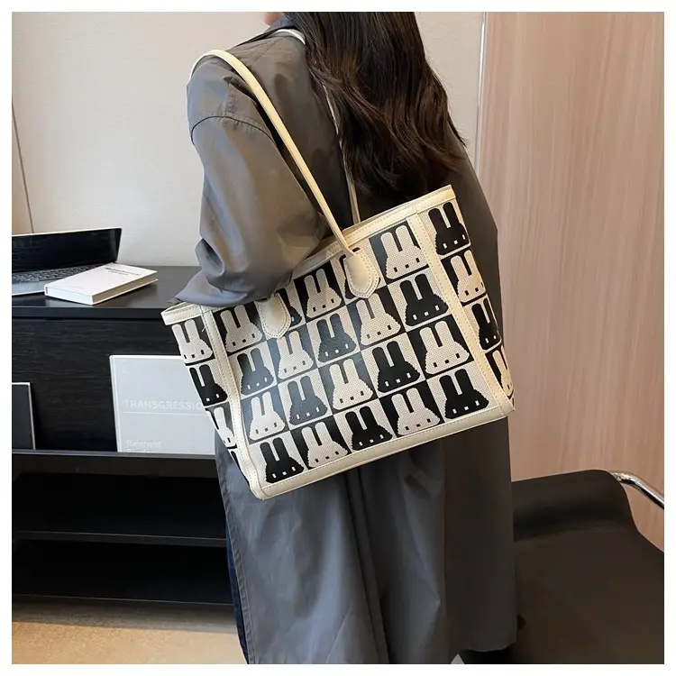 Women's Canvas Bottle Print Shoulder Bag Large Capacity — feature 14