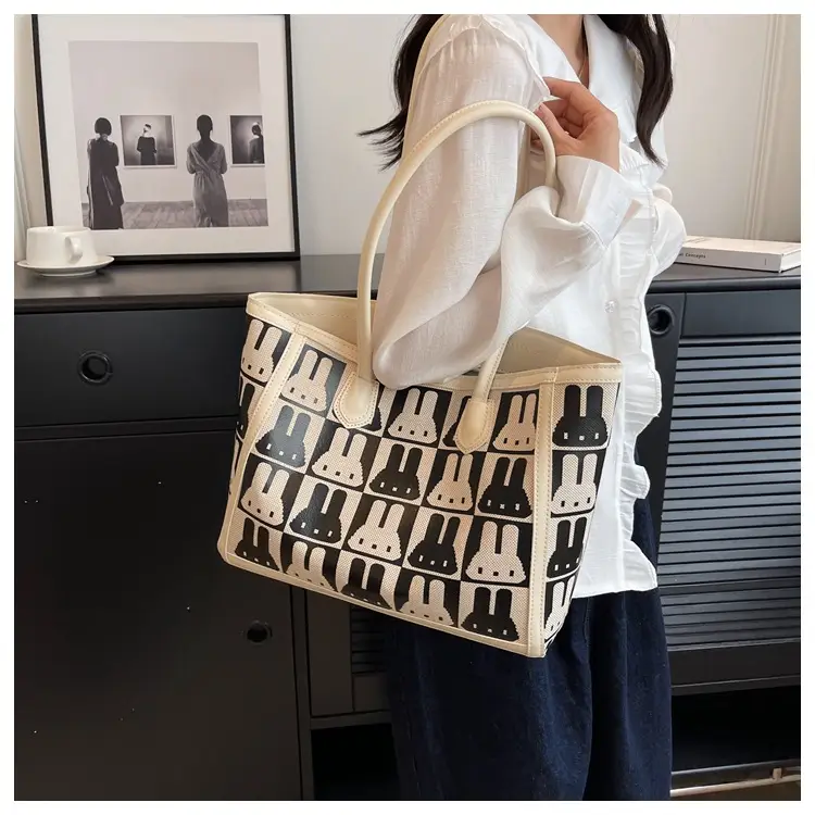 Women's Canvas Bottle Print Shoulder Bag Large Capacity — feature 16